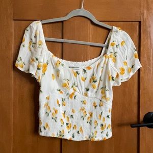 Abercrombie and Fitch medium Vintage lemon print top